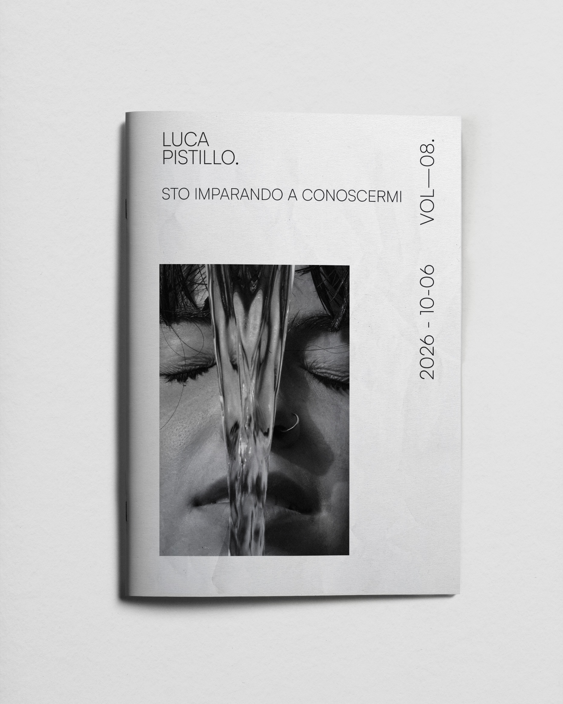 Sto imparando a conoscermi — copertina della fanzine fotografica di Luca Pistillo